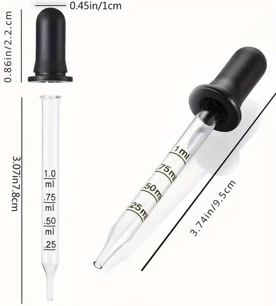Glaspipett (1,0 ml - gradering: 0,25)